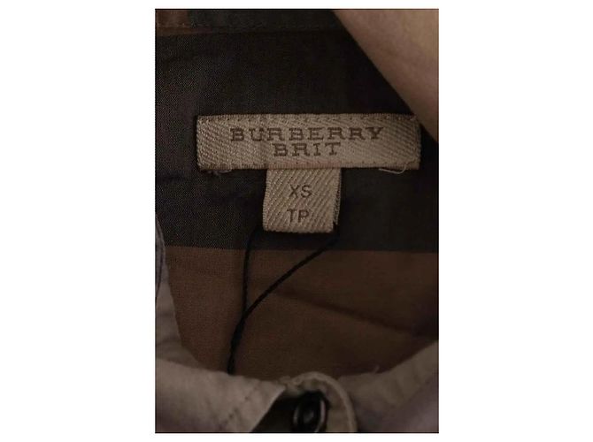Camicia Burberry marrone in cotone XS - vista 5