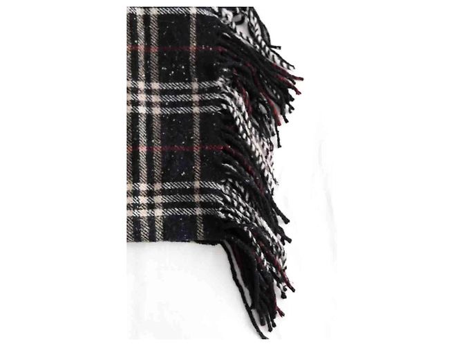 Sciarpa Burberry in lana nera Nero - vista 2