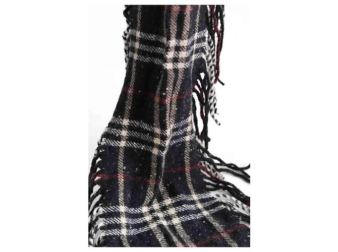 Sciarpa Burberry in lana nera Nero - vista 3