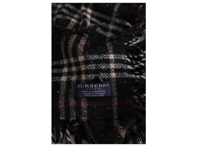 Sciarpa Burberry in lana nera Nero - vista 5