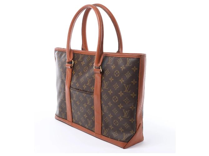 Borsa Louis Vuitton Weekend PM Monogram Canvas Marrone M42425 - vista 2