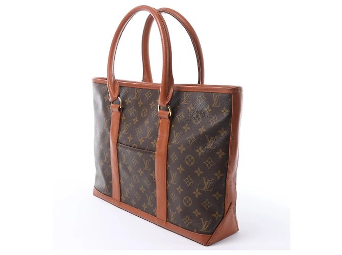 Borsa Louis Vuitton Weekend PM Monogram Canvas Marrone M42425 - vista 4