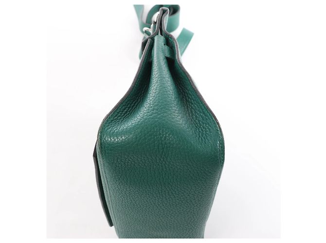 Hermès Borsa a tracolla Hermes Jypsiere 28 Taurillon Clémence Verde Q 2013 - vista 11