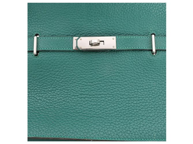 Hermès Borsa a tracolla Hermes Jypsiere 28 Taurillon Clémence Verde Q 2013 - vista 12