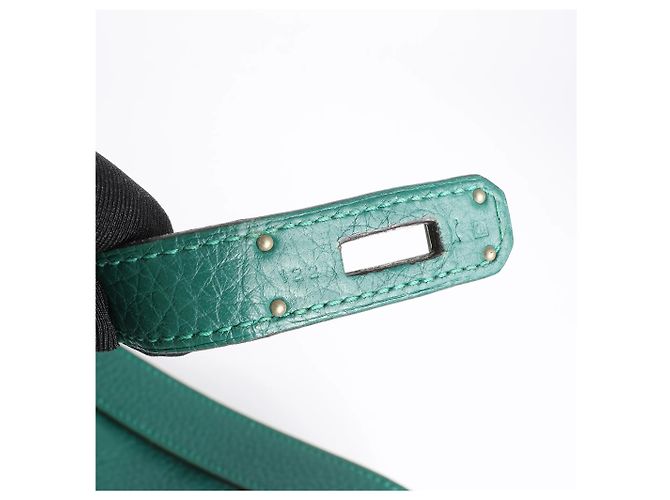 Hermès Borsa a tracolla Hermes Jypsiere 28 Taurillon Clémence Verde Q 2013 - vista 5