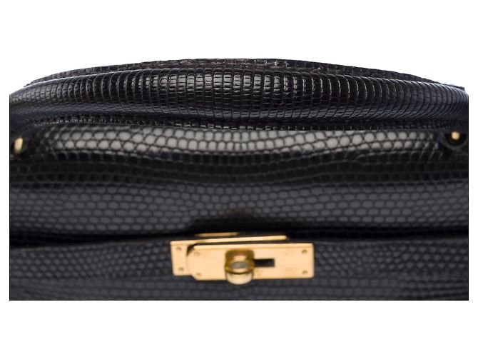 Hermès Borsa HERMES Kelly 32 in Pelle Esotica Nera - 103466 Nero - vista 10
