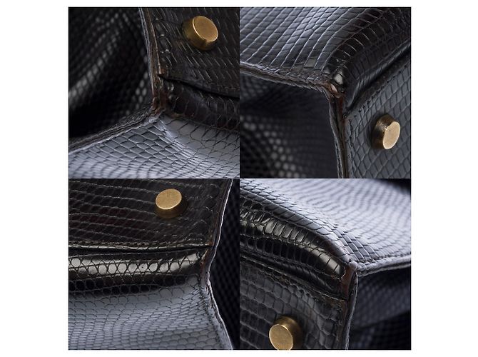 Hermès Borsa HERMES Kelly 32 in Pelle Esotica Nera - 103466 Nero - vista 12