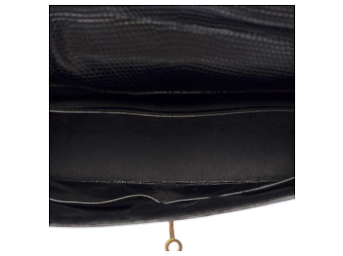 Hermès Borsa HERMES Kelly 32 in Pelle Esotica Nera - 103466 Nero - vista 9