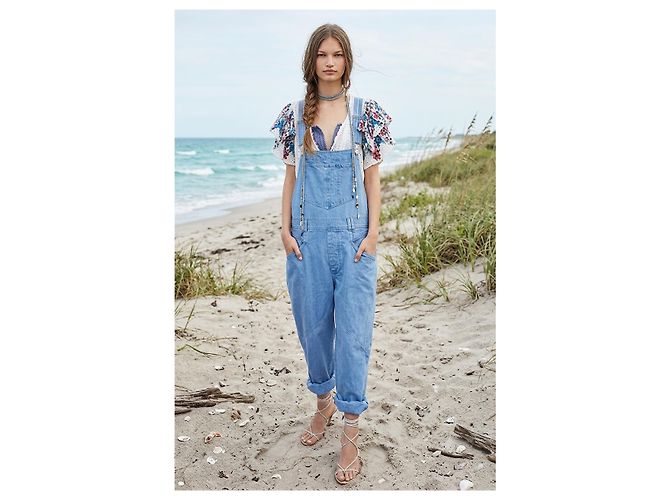 Salopette vaquera Isabel Marant mod Eliama Azul - vista 8