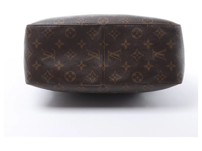 Borsa a tracolla Louis Vuitton Looping GM in tela Monogram marrone M51145 Beige - vista 11