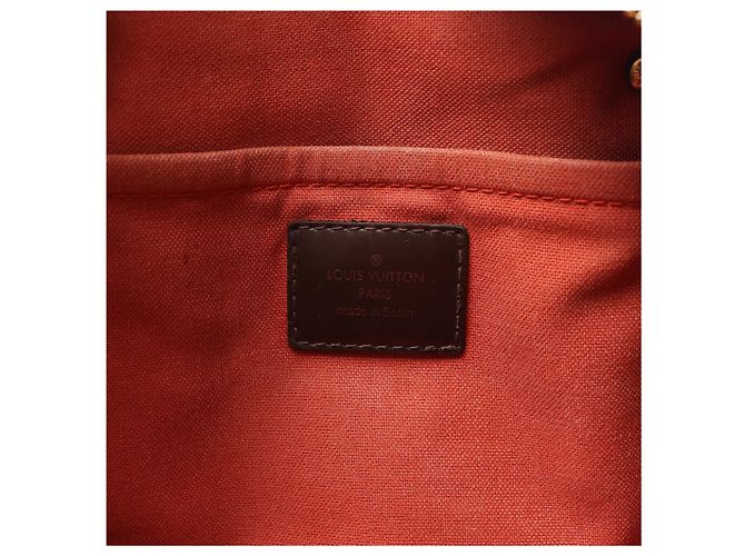 Borsa Louis Vuitton Ribera MM Damier Ebene Marrone N41434 Rosso - vista 13