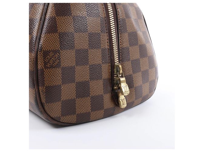 Borsa Louis Vuitton Ribera MM Damier Ebene Marrone N41434 Rosso - vista 3