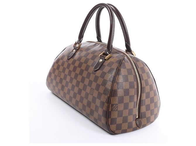 Borsa Louis Vuitton Ribera MM Damier Ebene Marrone N41434 Rosso - vista 4