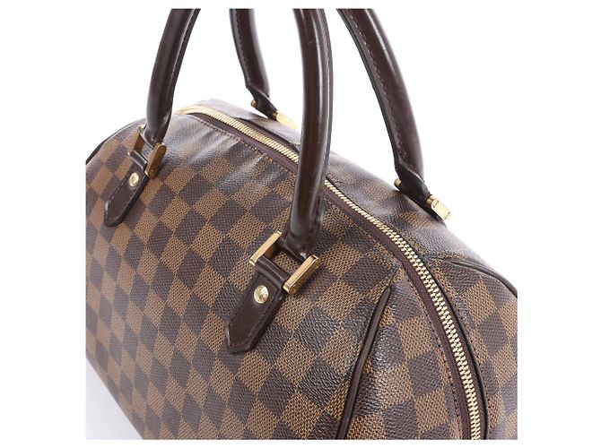 Borsa Louis Vuitton Ribera MM Damier Ebene Marrone N41434 Rosso - vista 5