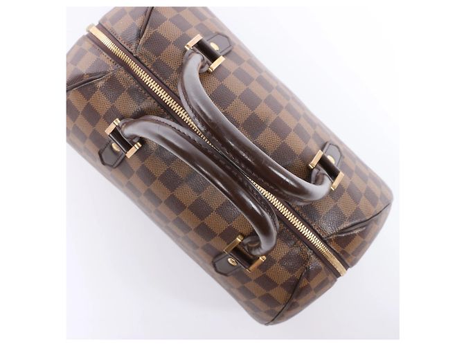 Borsa Louis Vuitton Ribera MM Damier Ebene Marrone N41434 Rosso - vista 6