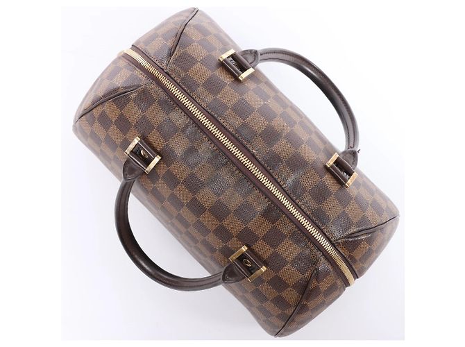 Borsa Louis Vuitton Ribera MM Damier Ebene Marrone N41434 Rosso - vista 7