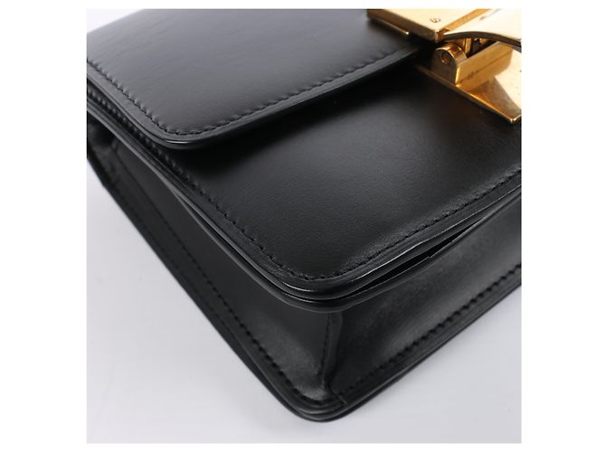 Céline Borsa a tracolla CELINE Classic Box piccola in pelle nera Nero - vista 10