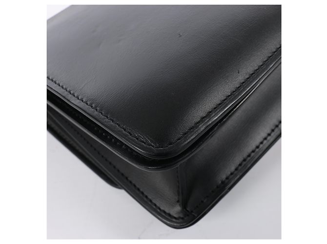 Céline Borsa a tracolla CELINE Classic Box piccola in pelle nera Nero - vista 12