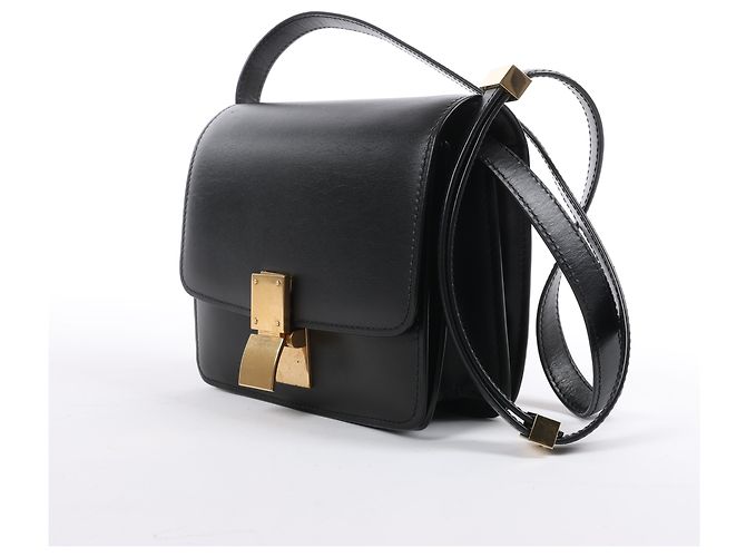 Céline Borsa a tracolla CELINE Classic Box piccola in pelle nera Nero - vista 2