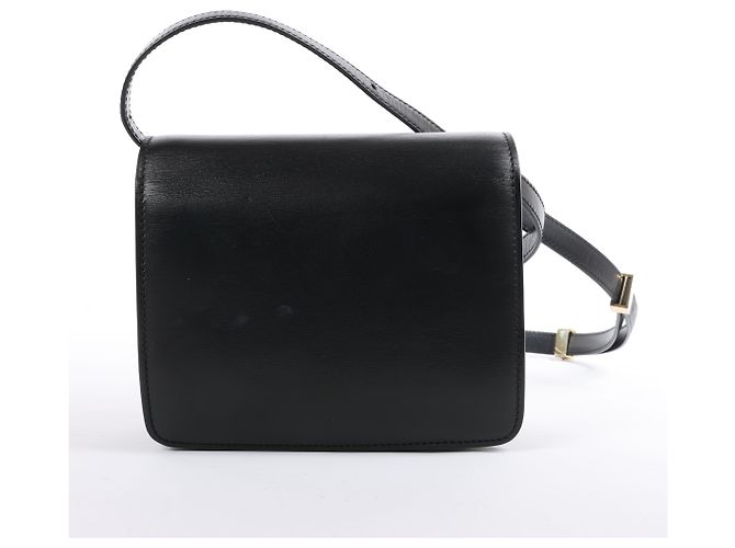 Céline Borsa a tracolla CELINE Classic Box piccola in pelle nera Nero - vista 4