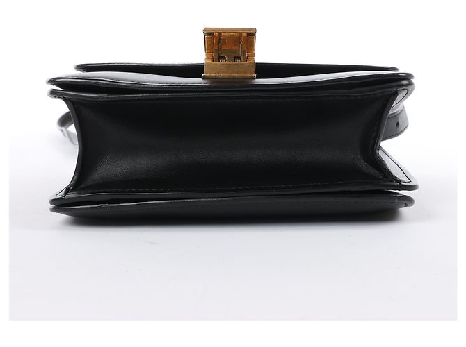 Céline Borsa a tracolla CELINE Classic Box piccola in pelle nera Nero - vista 8
