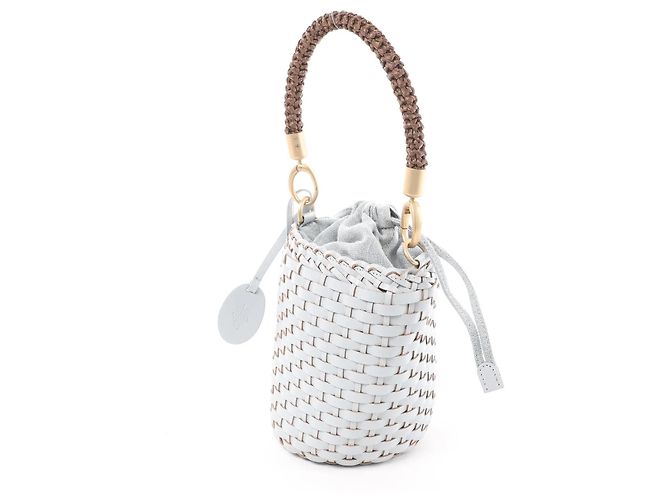 Autre Marque Borsa a mano in pelle con manico Eleventy Blu Beige - vista 2