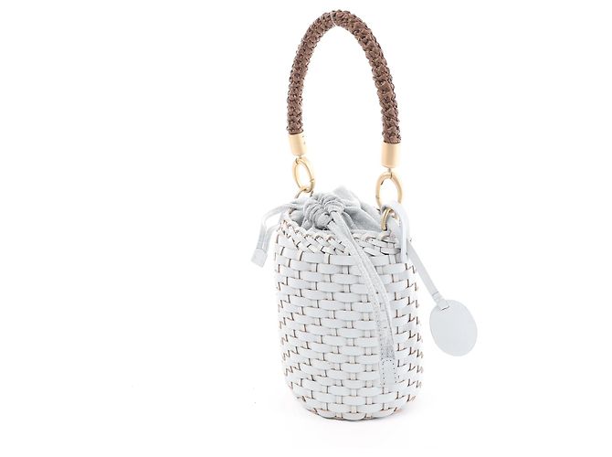 Autre Marque Borsa a mano in pelle con manico Eleventy Blu Beige - vista 3
