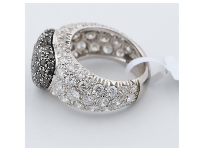 Anello De Grisogono Black Diamond Heart, Misura 51 Bianco - vista 5