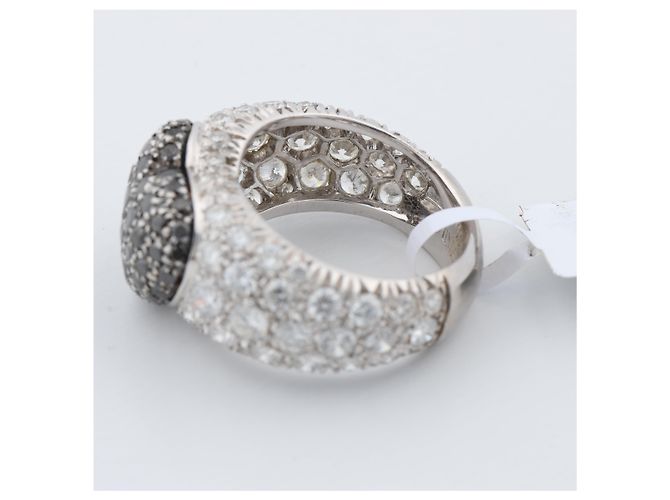 Anello De Grisogono Black Diamond Heart, Misura 51 Bianco - vista 6