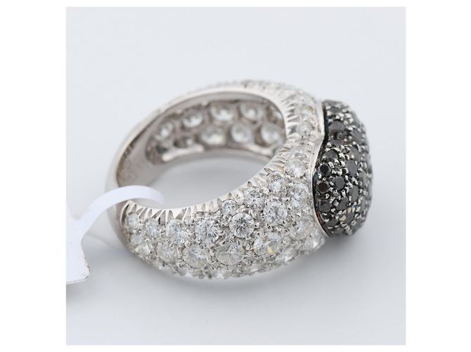 Anello De Grisogono Black Diamond Heart, Misura 51 Bianco - vista 8