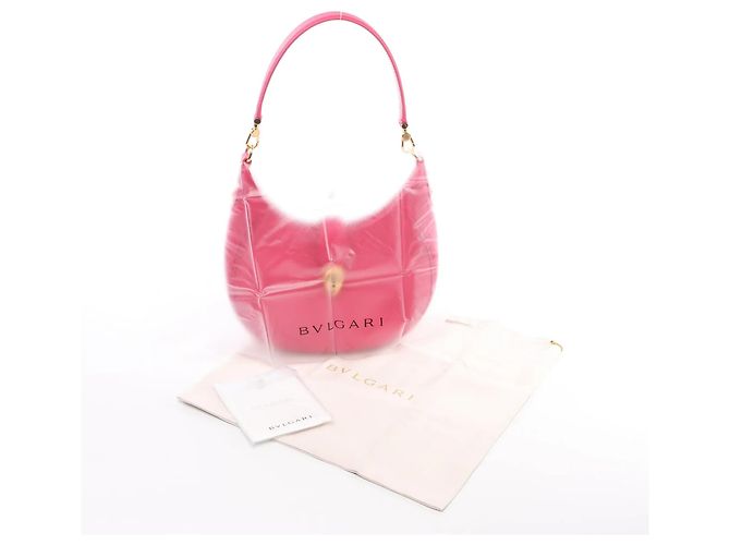 Bulgari Borsa a tracolla in pelle BVLGARI Serpenti rosa - vista 14
