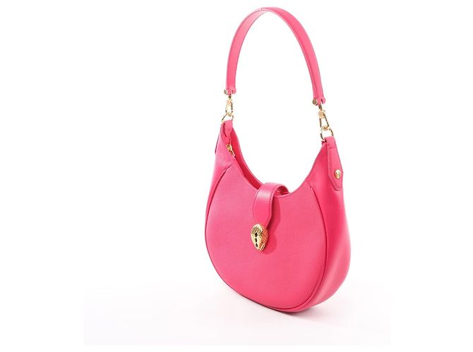 Bulgari Borsa a tracolla in pelle BVLGARI Serpenti rosa - vista 2