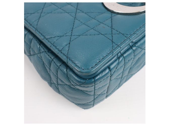 Borsa a tracolla Caro in pelle Dior Blu - vista 13