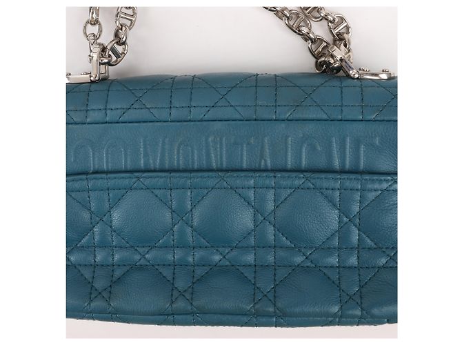 Borsa a tracolla Caro in pelle Dior Blu - vista 16
