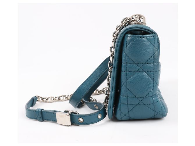 Borsa a tracolla Caro in pelle Dior Blu - vista 5