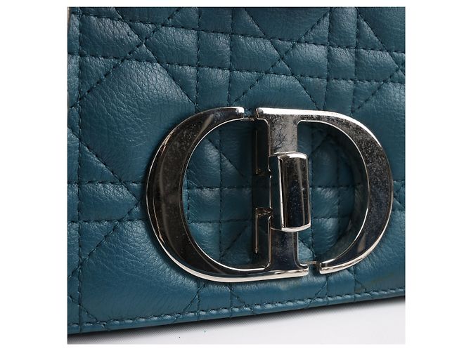 Borsa a tracolla Caro in pelle Dior Blu - vista 8