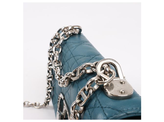 Borsa a tracolla Caro in pelle Dior Blu - vista 9