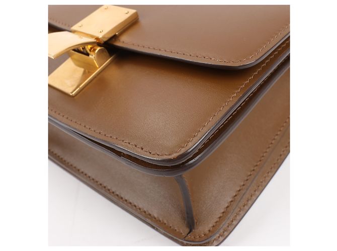 Céline Piccola borsa a tracolla Celine Classic Box in pelle marrone - vista 10
