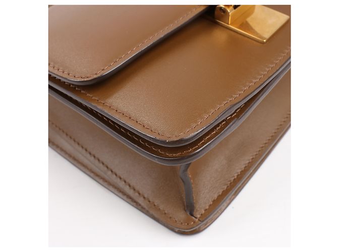 Céline Piccola borsa a tracolla Celine Classic Box in pelle marrone - vista 11
