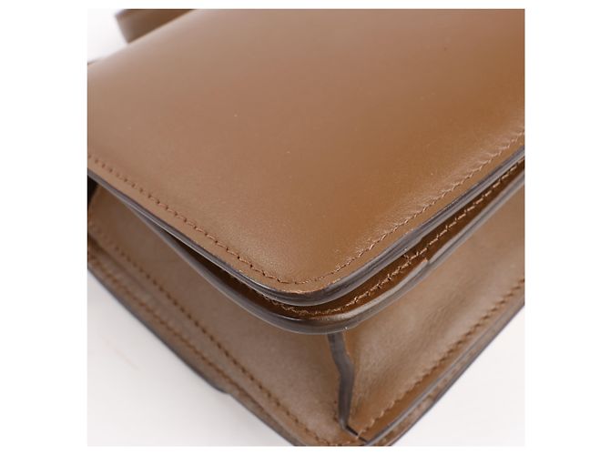 Céline Piccola borsa a tracolla Celine Classic Box in pelle marrone - vista 13