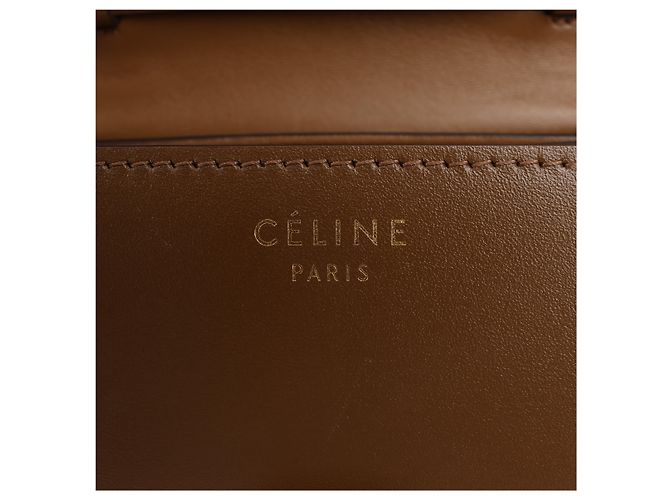 Céline Piccola borsa a tracolla Celine Classic Box in pelle marrone - vista 15