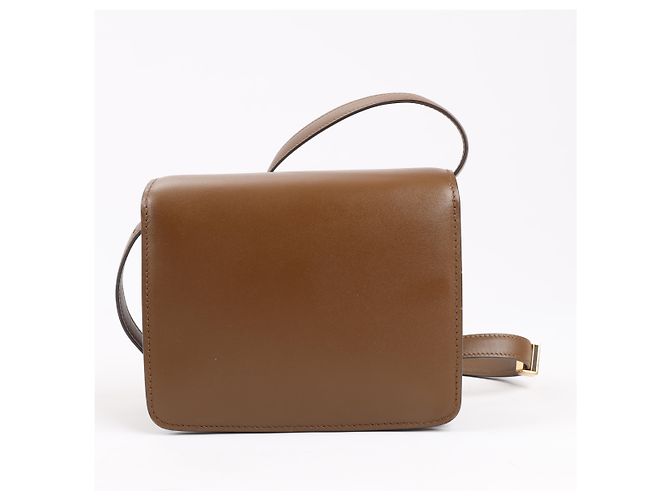 Céline Piccola borsa a tracolla Celine Classic Box in pelle marrone - vista 4