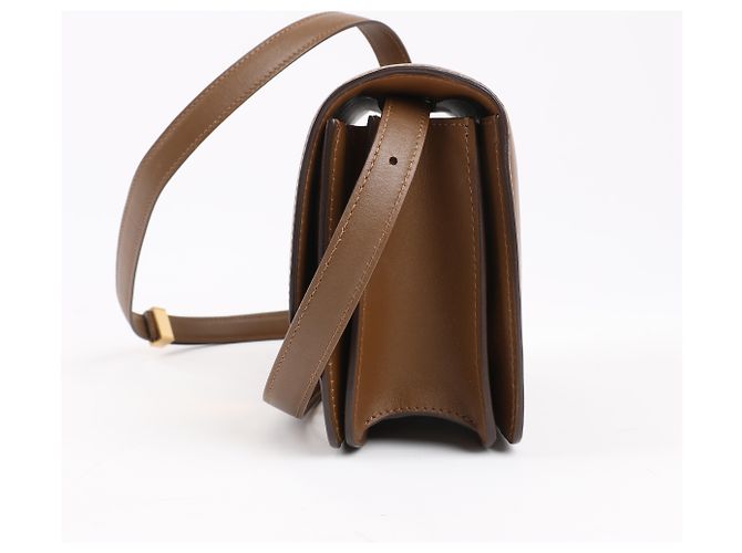 Céline Piccola borsa a tracolla Celine Classic Box in pelle marrone - vista 5
