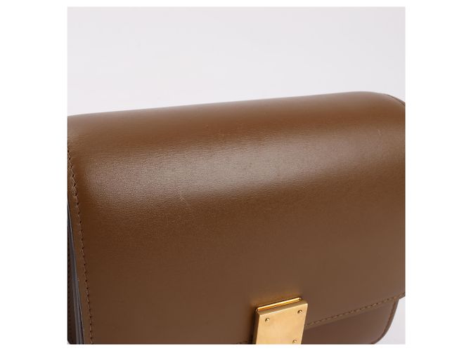 Céline Piccola borsa a tracolla Celine Classic Box in pelle marrone - vista 7