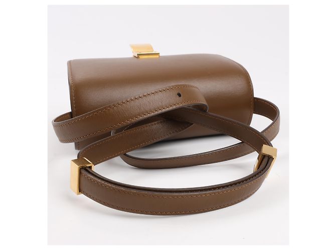 Céline Piccola borsa a tracolla Celine Classic Box in pelle marrone - vista 8