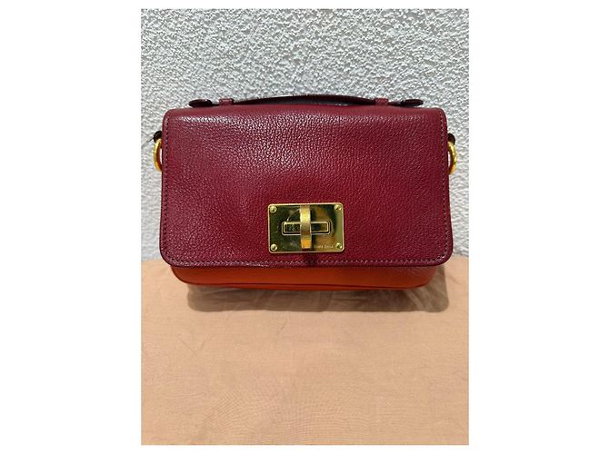 Borsa a tracolla in pelle Miu Miu Madras Rosso Arancio Arancione - vista 2