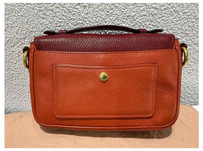 Borsa a tracolla in pelle Miu Miu Madras Rosso Arancio Arancione - vista 4