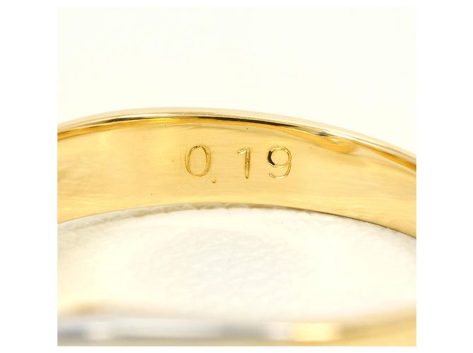 Autre Marque 18K Gelbgold und Platin Diamant Ring Golden - Ansicht 5
