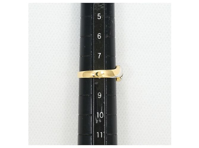 Autre Marque 18K Gelbgold und Platin Diamant Ring Golden - Ansicht 7