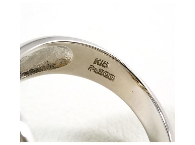 Autre Marque Elegenter 18K Gelbgold- und Platin-Ring Golden - Ansicht 5